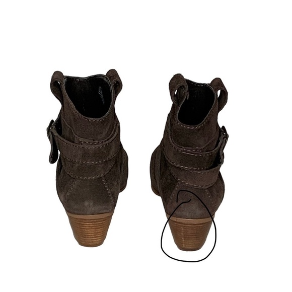 Nine West Lairah‎ chocolate brown Suede Pull On Ankle Booties. Size 8.5 - Picture 7 of 10
